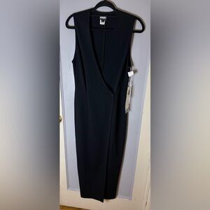 DKNY wool Black Midi Dress